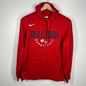 Nike Bulldogs Therma-FIT‎ Pullover Hoodie Basketball Sweatshirt Red Mens Size M